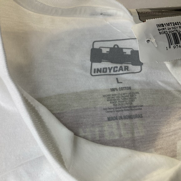 Indy 500 T-Shirt 108th Running Event Men's Size Large White New w/ Tags Nascar - Picture 2 of 5